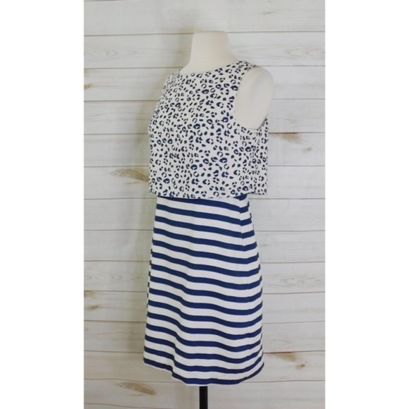 Anthropologie Blue and White Patterned Dress - Picture 6 of 14